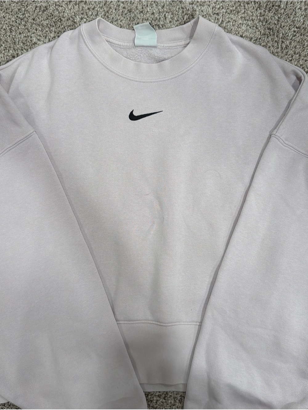 Nike Crewneck Sweatshirt - Light Grayish purple with Black Swoosh